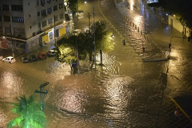 Rio de Janeiro suffered from a heavy rainfall