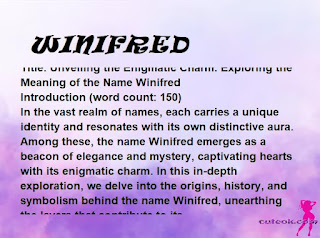 meaning of the name "WINIFRED"