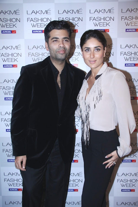 kareena kapoorkaran johar at lfw 2012.