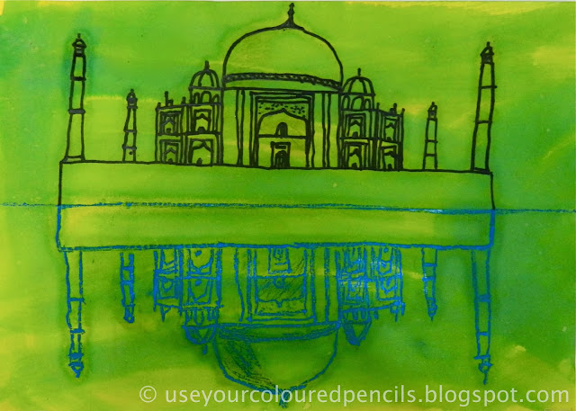Use Your Coloured Pencils Taj Mahal Drawings