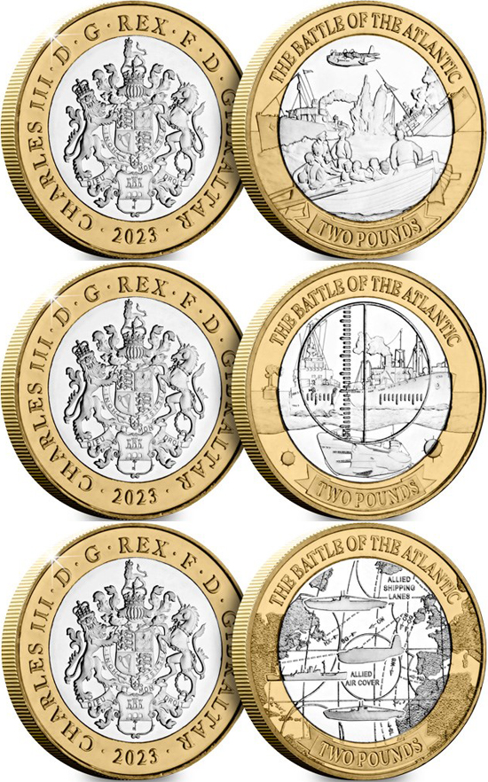 Gibraltar 2 pounds 2023 - The Battle of the Atlantic