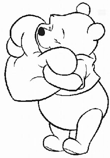 Pooh Valentine Coloring Pages