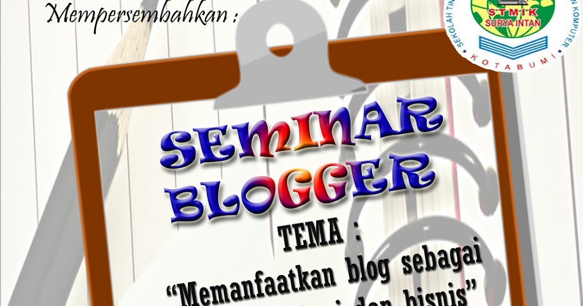 Seminar Blogger STMIK Surya Intan Kotabumi - Banyak Belajar