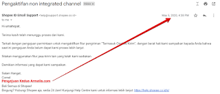 Pengajuan Pertama Pengaktifan Non Integrated Channel Shopee [DITOLAK] kedua 