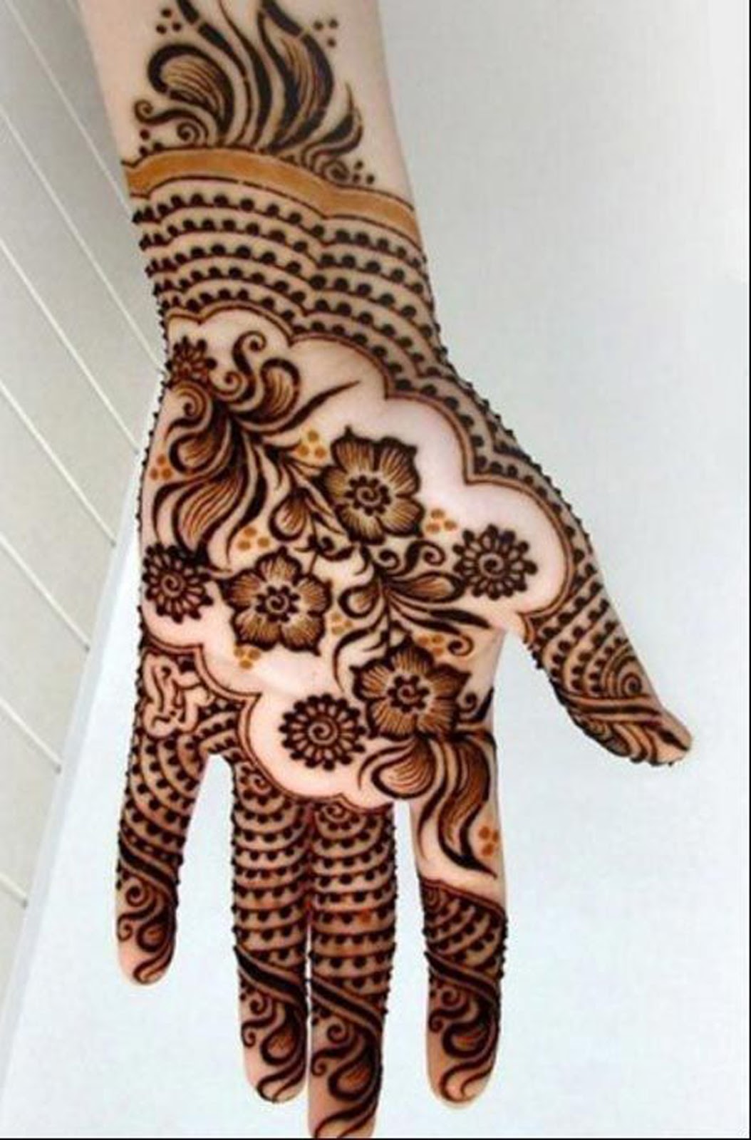 Henna For Wedding Easy Mehndi Design Left Hand Front