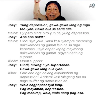 Joey de Leon's comment about depression
