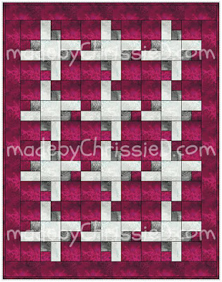 Trapped Square Quilt Pattern from www.madebyChrissieD.com