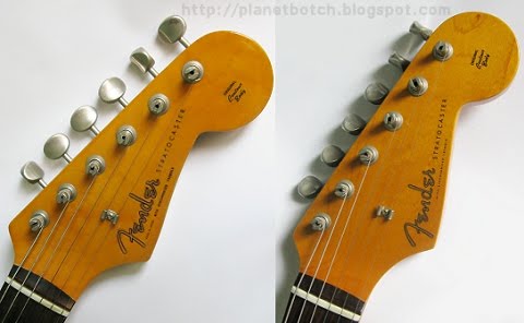 Fender Japan headstock comparison