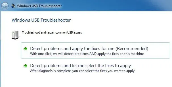 USB Troubleshooter