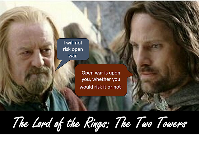 Lord of the Rings: The Two Towers discourse that relates.