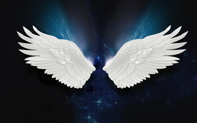 [PSD] beautiful angel bird wings background