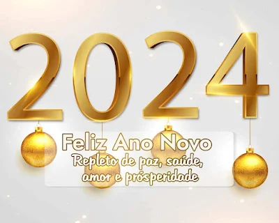 O papel de parede 2024 Feliz Ano Novo, Números Dourados, Para WhatsApp é uma imagem com mensagem de feliz ano novo em alta resolução hd gratuito para celular masculino e feminino.