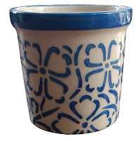 flower design ceramic pot