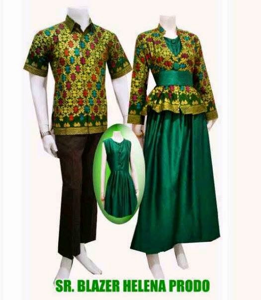 Baju Sarimbit Gamis Batik Model Setelan Rok Blouse Terbaru 2015