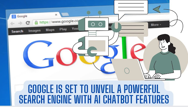 chrome browser with chatbot and title