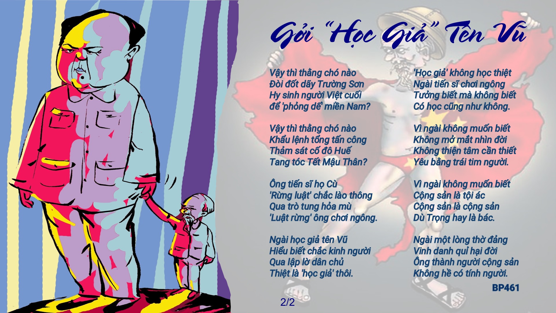 Gởi "Học Giả" Tên Vũ - Thơ BP461