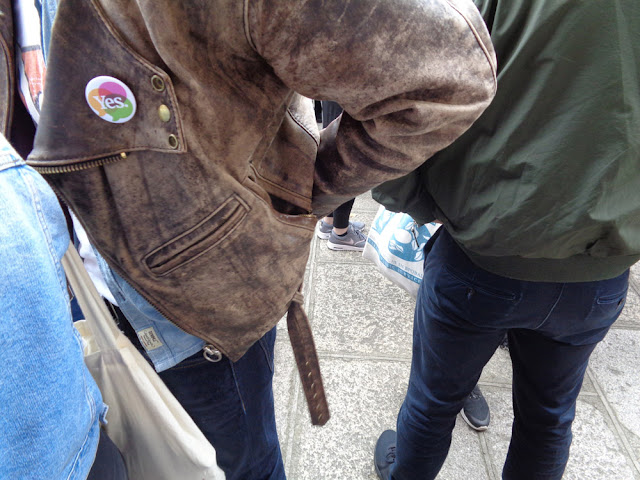 Yes button, Dublin Castle grounds, May 26th, 2018