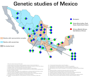 Genetic map of Mexico