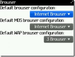 setting browser BlackBerry