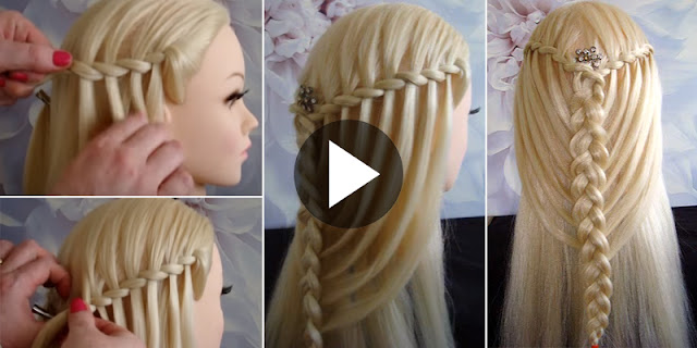 How To Create Feather Waterfall Twists Into Mermaid Braid Hairstyle