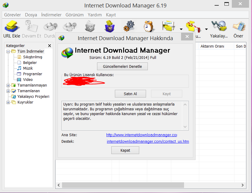 Internet Download Manager 6.19 Build 2 Final  ( TR ) Multilanguage [ x86 - x64 ]