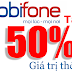 Mobifone khuyến mại 50% giá trị thẻ nạp ngày 3/3