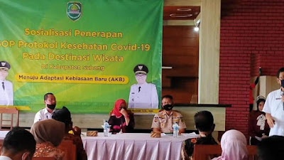 Dinas Pariwisata, Kepemudaan dan Olahraga (Disparpora) Kabupaten Subang menyelenggarakan Sosialisasi Penerapan SOP Protokol 