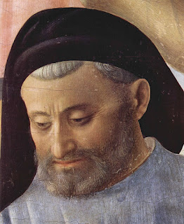 A detail from a Fra Angelico painting is taken to be a depiction of Michelozzo