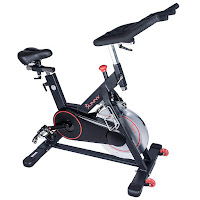 Sunny Health & Fitness SF-B1805 Magnetic Belt Drive Indoor Cycling Bike Spin Bike, with heavy-duty 44 lb flywheel, fully adjustable seat & handlebars, micro adjustable resistance