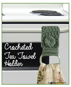 crocheted tea towel holder