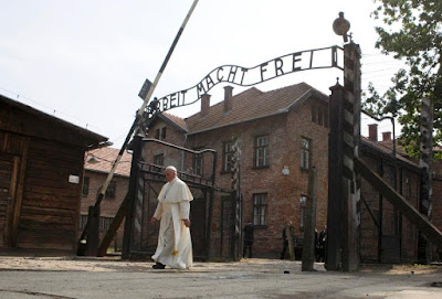 The Pope visits the former Nazi German concentration and extermination camp Auschwitz-Birkenau in Oswiecim