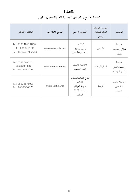 شروط ولوج المدارس الوطنية العليا للفنون والمهن ENSAM