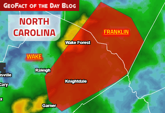 GeoFact of the Day 10/31/2019 North Carolina Tornado Warning 8