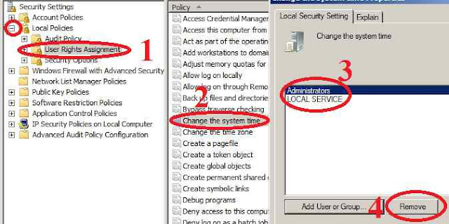 Cara Mengatur Jam di Laptop Agar Tidak Berubah local security policies