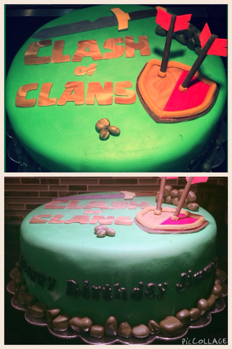 clash of clans birthday cake