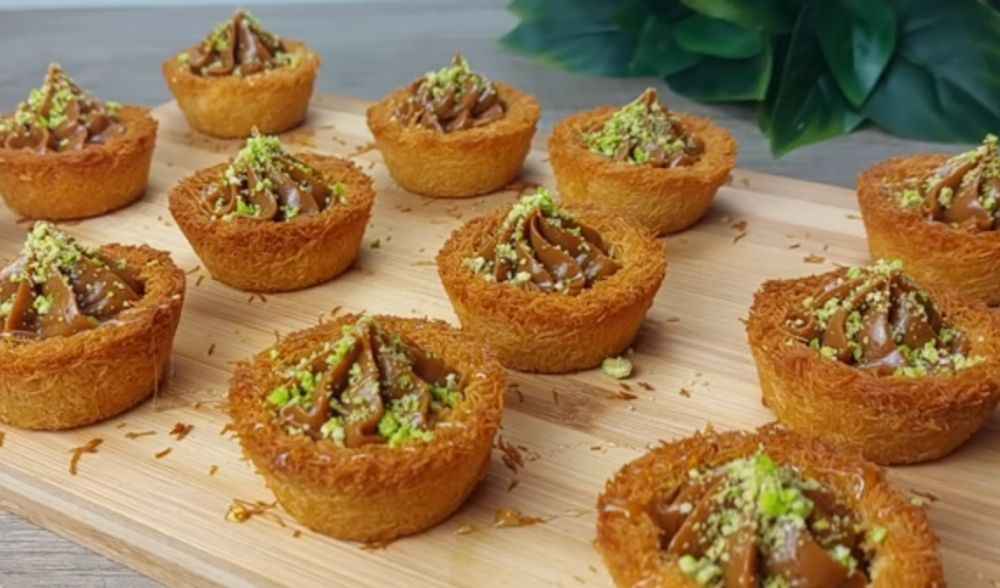 Resep Tart Kunafa Coklat Mini, Krispi-Lumer dalam Sekali Gigit