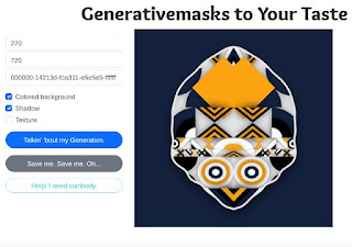 Web アプリケーション「Generativemasks to Your Taste」の外観