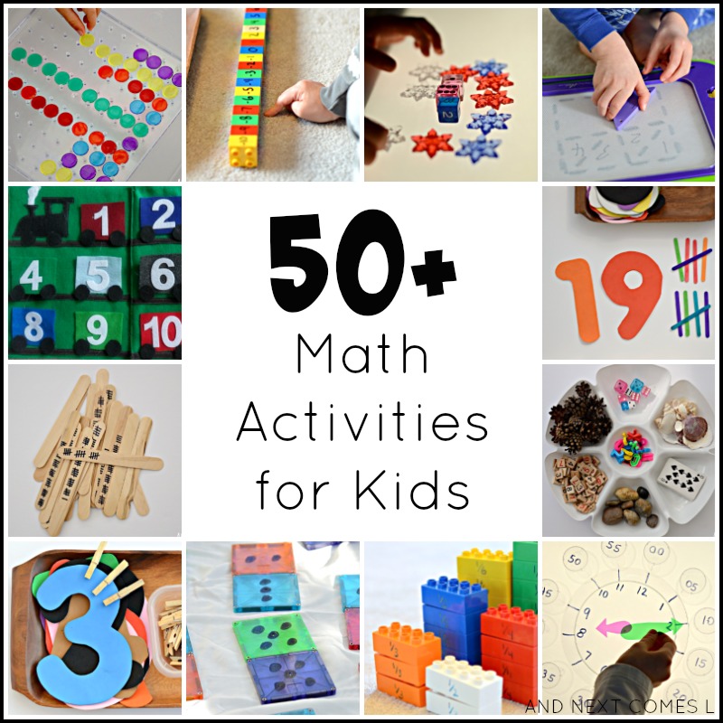 50+ math activities for kids - And Next Comes L for Fun at Home with Kids