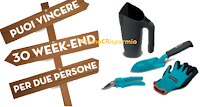 Logo Con Gardena vinci 200 set da giardinaggio e 30 weekend dove vuoi tu !