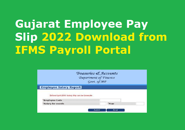 Gujarat Employee Pay Slip 2022 Download from IFMS Payroll Portal