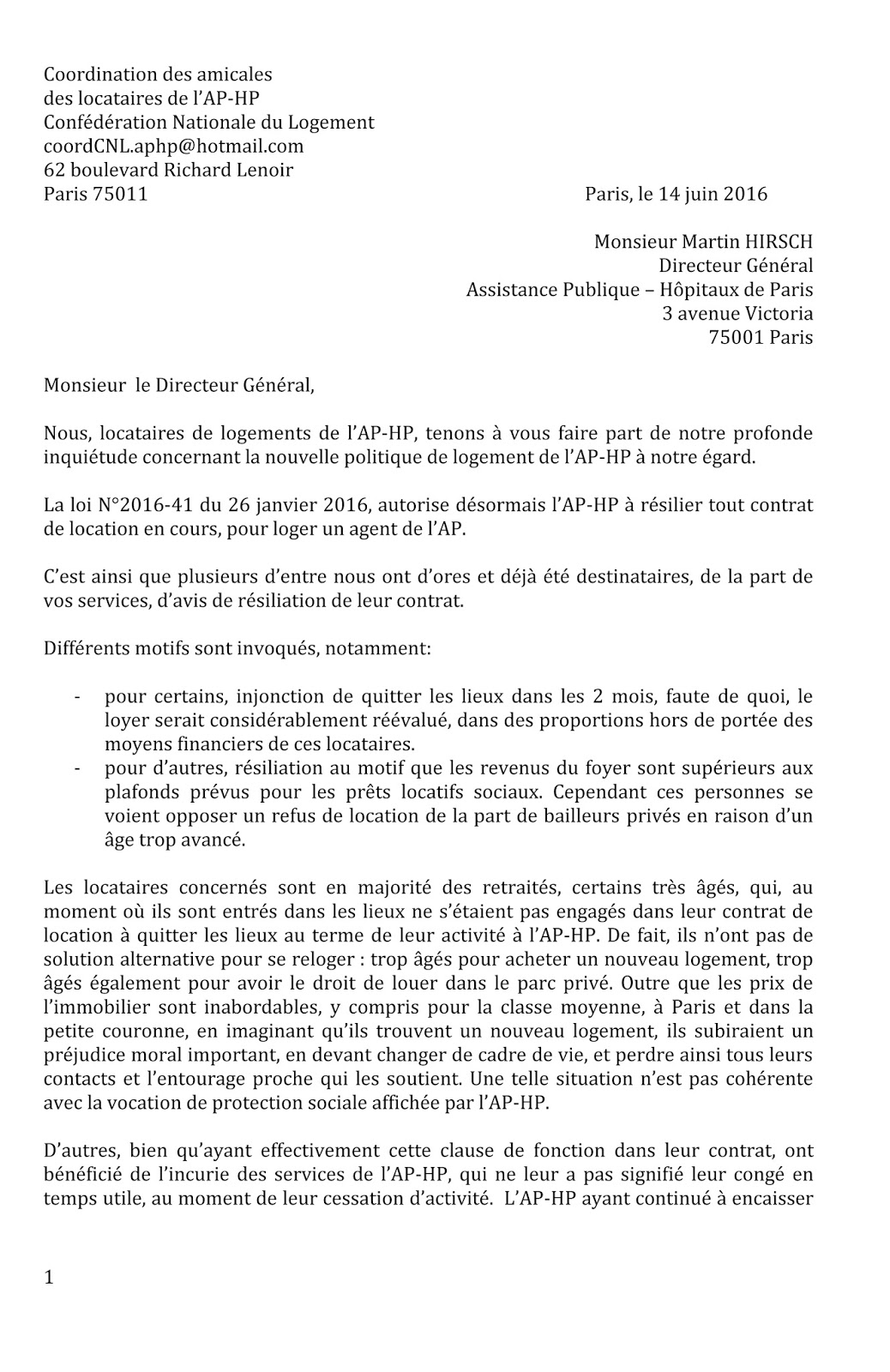 lettre type demande de logement  de  fonction