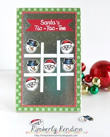 Sunny Studio Stamps: Christmas Icons Santa & Snowman Tic Tac Toe game by Kimberly Rendino