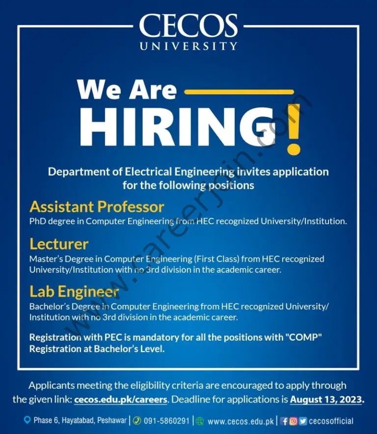 Jobs in CECOS University