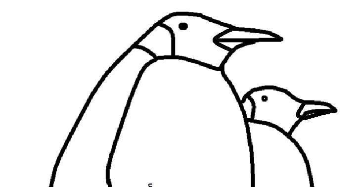 Mewarnai Gambar  Mewarnai Gambar Sketsa Hewan Pinguin  1