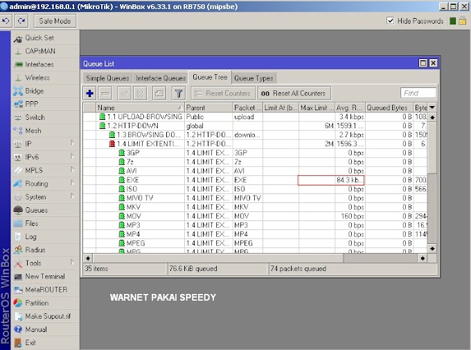 Cara Melihat PC Yang Menguras Bandwidth Dengan Mikrotik