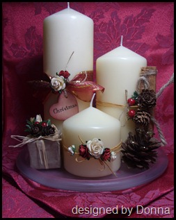 Christmas Candle Table Display 007