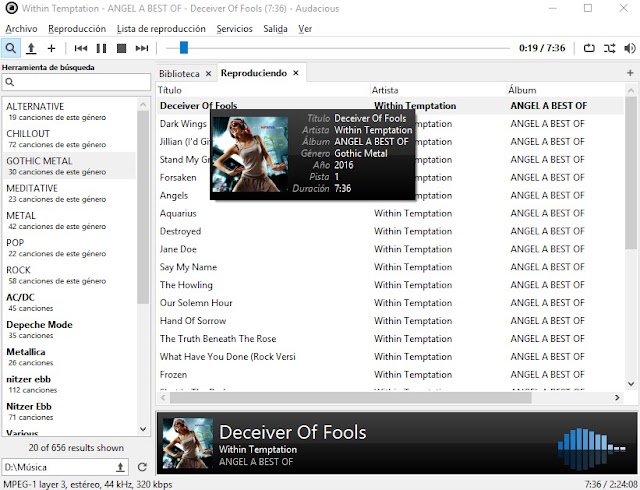 Audacious 4.0.3 + Portable - Reproductor de audio liviano y portable