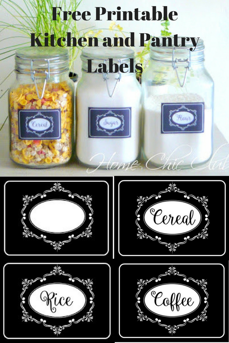 free printable kitchen and pantry labels home chic club