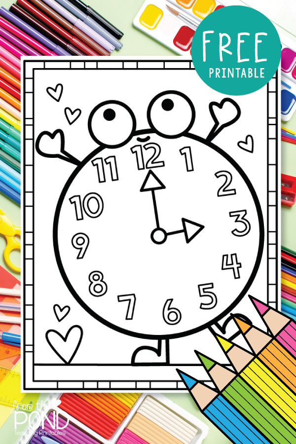 Free Clock Coloring Pages To Download