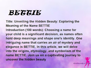 meaning of the name "BETTIE"